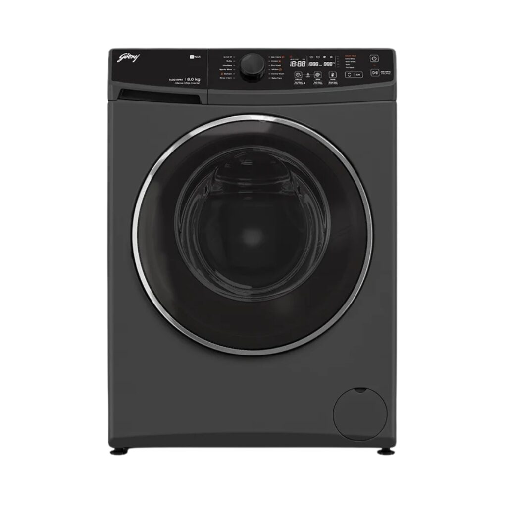 Godrej 8 KG 5 Star Full Automatic Front Load Washing Machine, 1400 Rpm (Eon Regalis Mettalic Black)