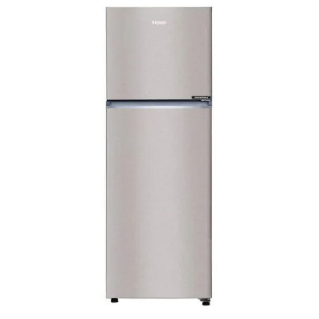 Haier 240L 2 Star Convertible Frost Free Double Door Refrigerator (HRF-2902IBBSA-P, Brushline Silver)