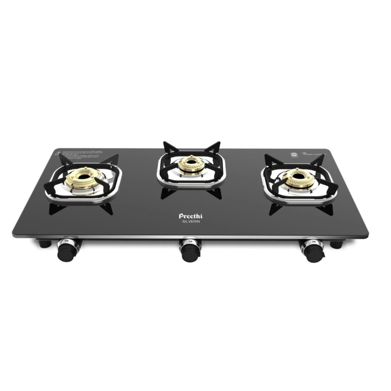 WhatsApp Image 2026-08-14 at 3.11.29 PM Preethi Silverin 3 Burner Glass Top Gas Stove, Manual Ignition(GTS426)
