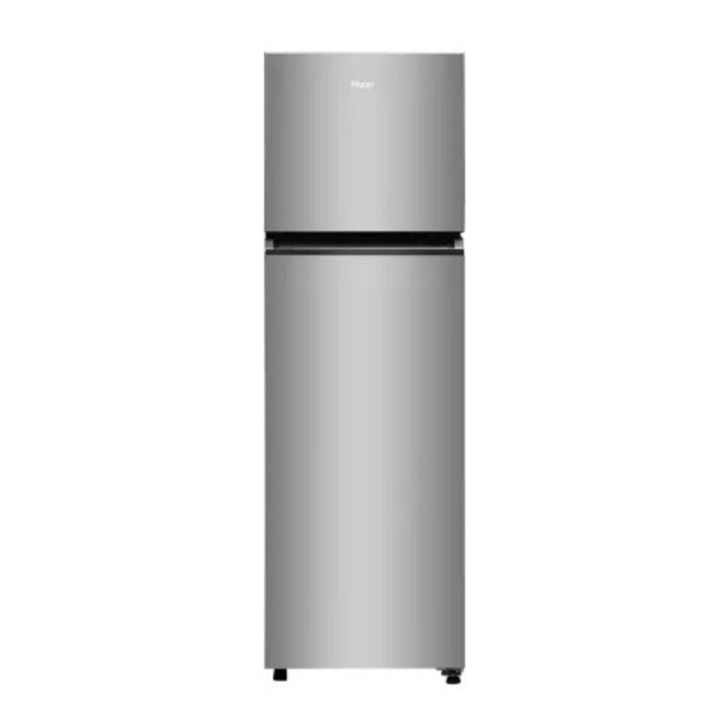 Haier 268L 2 Star Frost Free Double Door Refrigerator (HRF-3182IENSA-P, Nickel Steel)