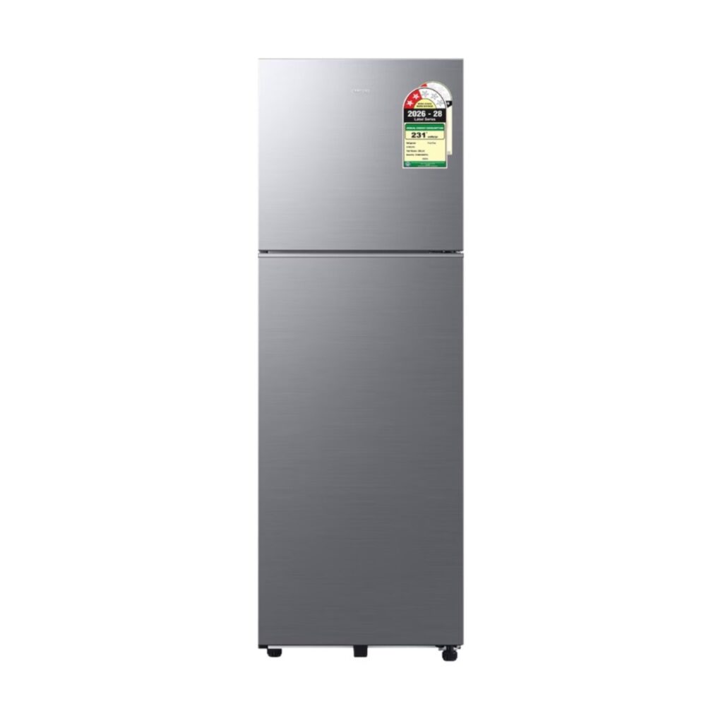 Samsung 256 L 2 Star Double Door Refrigerator with All Around Cooling (RT40H30W2P, Elegant Inox)