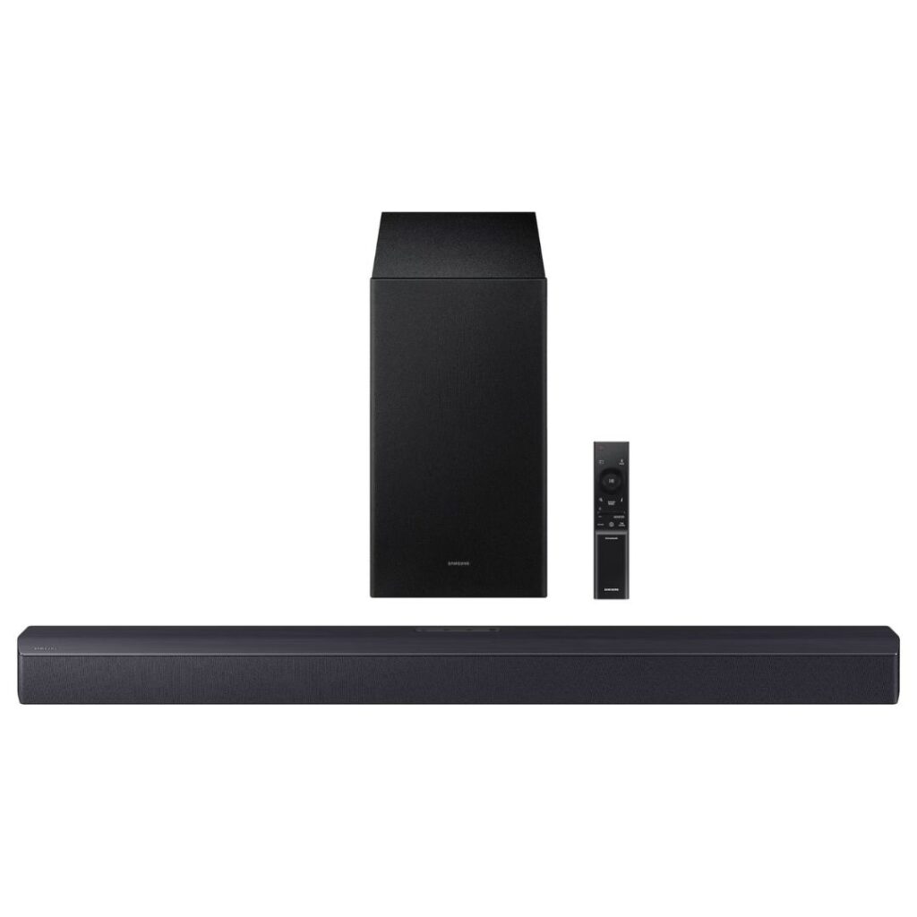 Samsung B-series Soundbar 300W 2.1ch with HDMI ARC (HW-B450F, Titan Black)