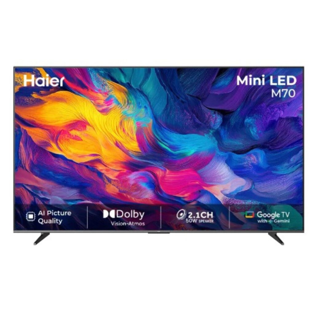 Haier M70 Series 109cm (43 Inch) MiniLED AI Smart Google TV (43M70UH)