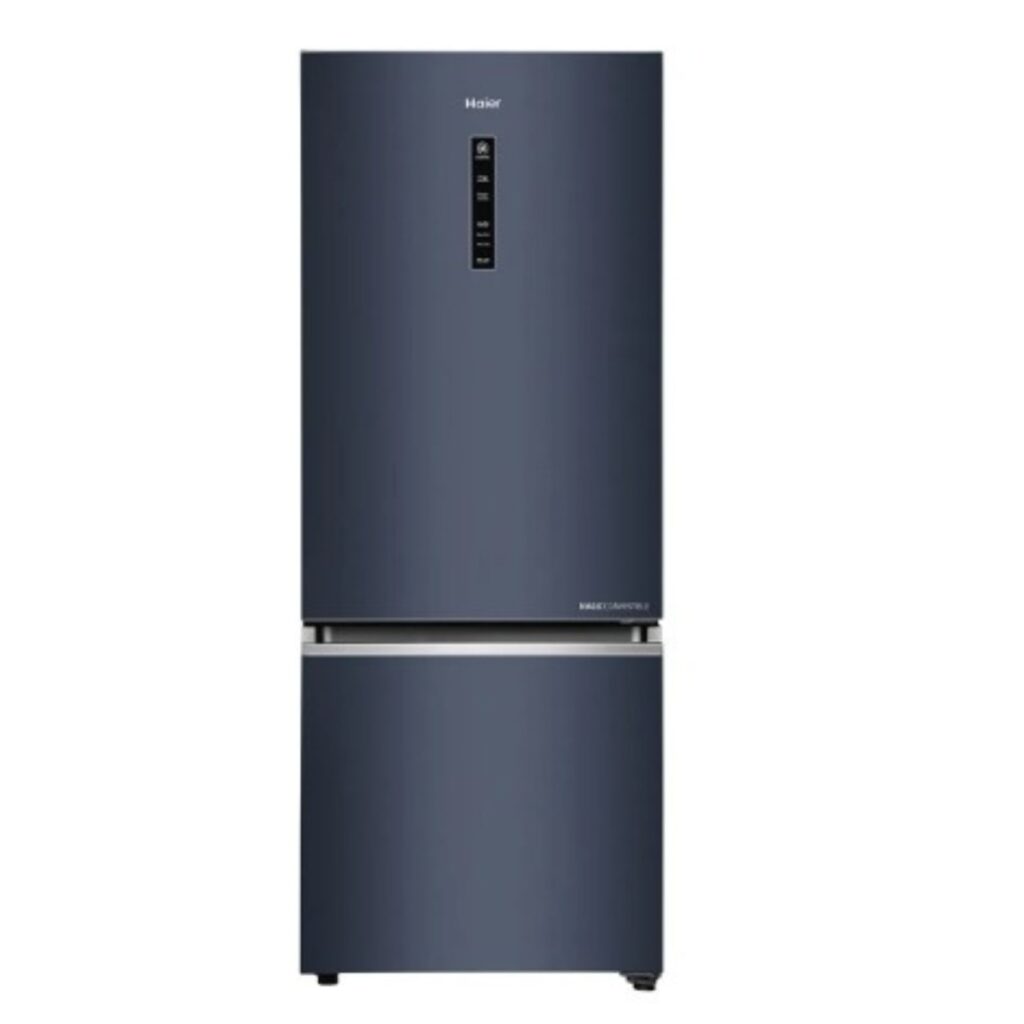 Haier 325L 2 Star Frost Free Convertible Bottom Mount Double Door Refrigerator (HRB-3752BGKA-P, Graphite Black)