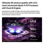LG 139cm (55 Inch) OLED evo AI 4K Smart TV with α11 AI Processor Gen3, with Dolby Vision & Atmos (OLED55C6PLA) - Image 3