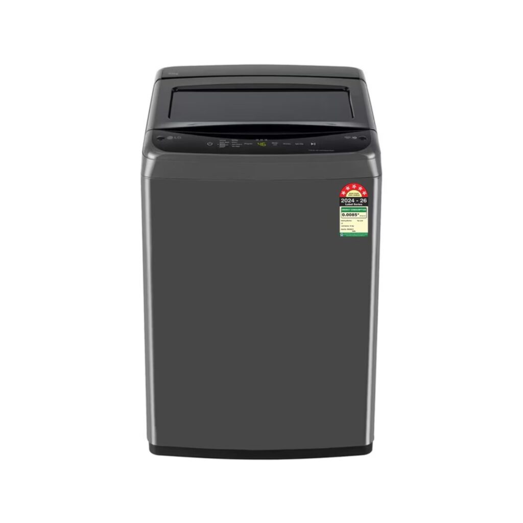LG 8 Kg Star Top Load Washing Machine with Smart Inverter Motor (T80VBMB1Z, Middle Black)