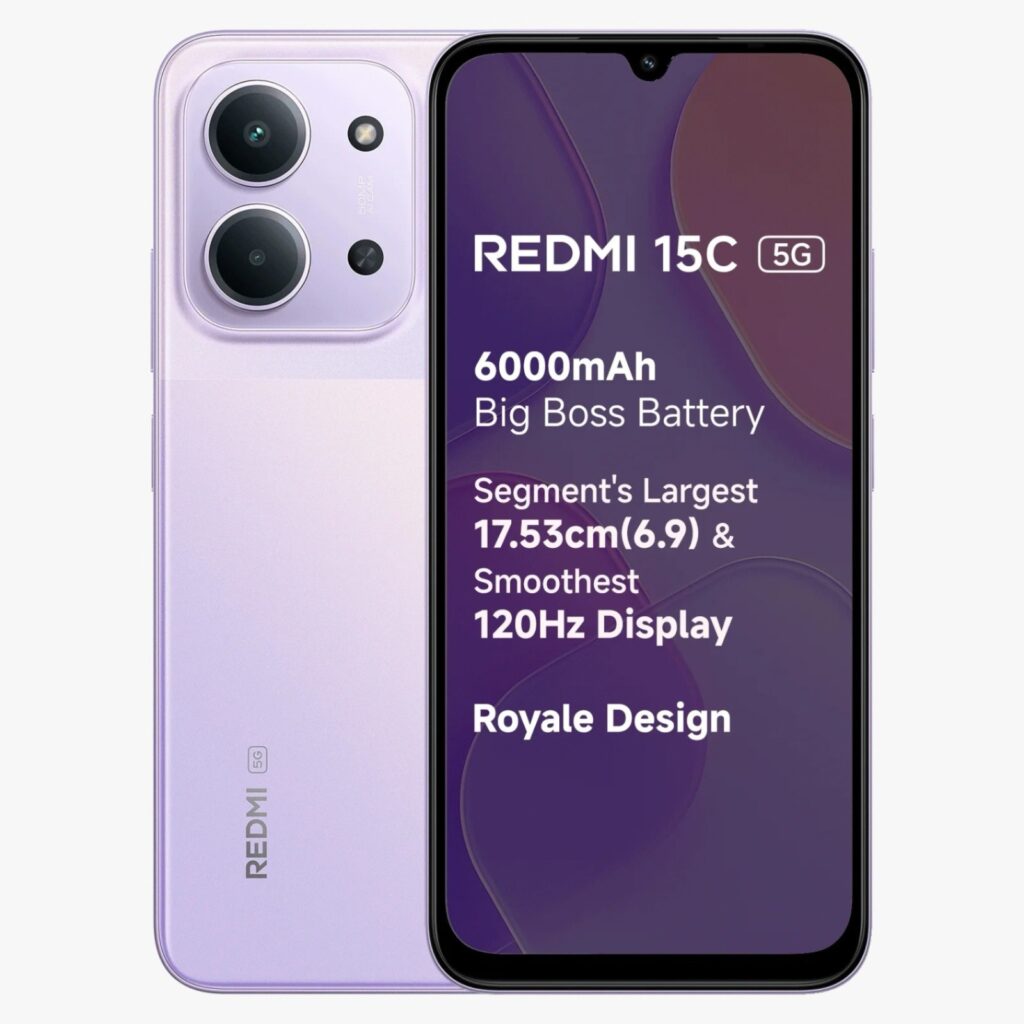 Redmi 15C 5G (6GB RAM/128GB Storage, Dusk Purple)
