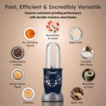 Prestige Nutri Mate 400W Mixer Grinder Compact Multipurpose Blender with 2 Jars & 3 Lids - Image 3