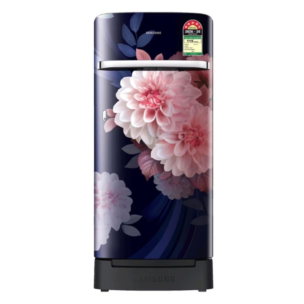 Samsung 189 L 5 Star Single Door Refrigerator (RR21H2H25BB, Begonia Blue)