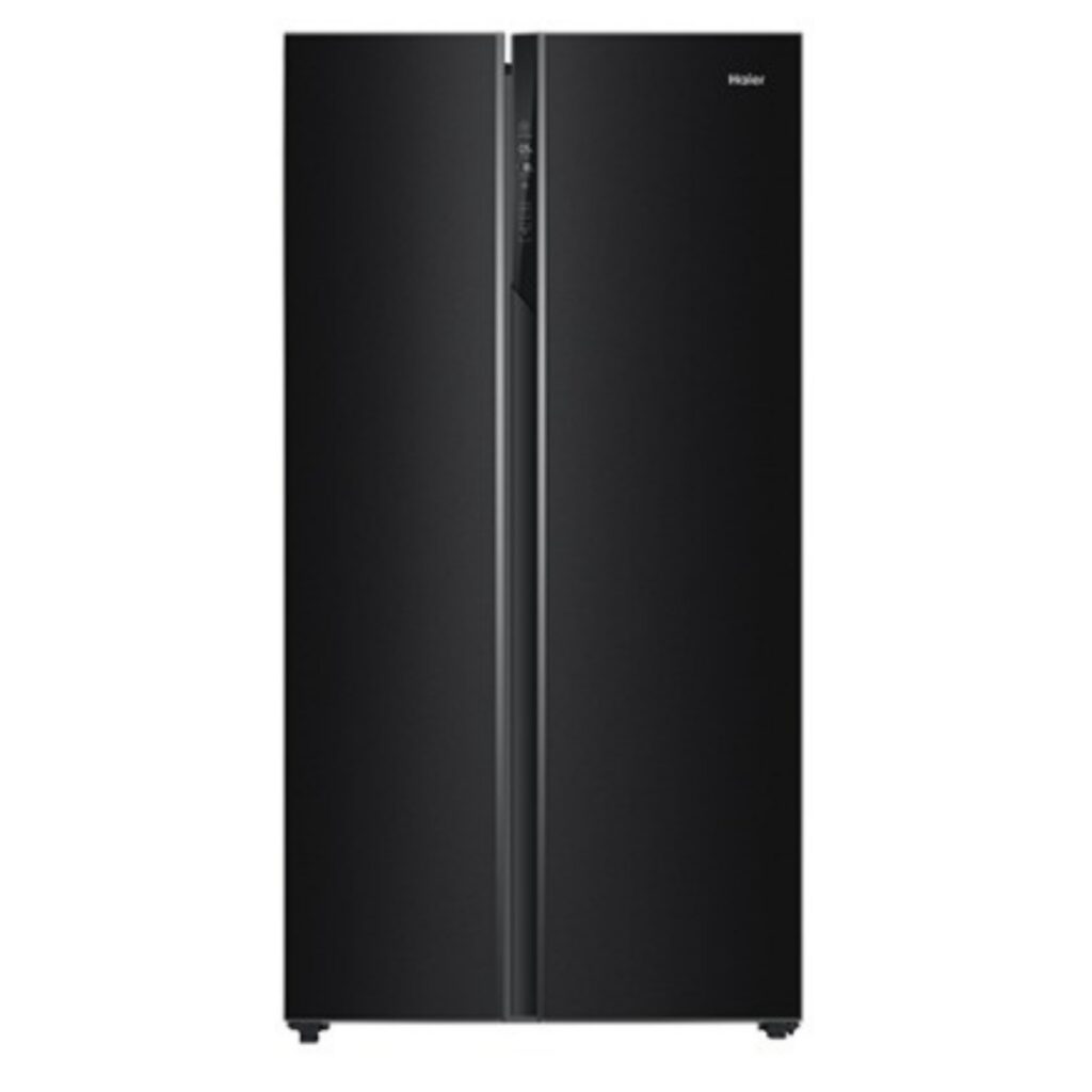 Haier 602 L 3 Star 2-Door Side by Side Wi-Fi Refrigerator (HRS-682KGU1, Black Glass)