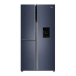 Haier 592 L 3 Star Convertible 3 Door Side by Side Wi-Fi Refrigerator Water Dispenser (HRT-683WGKU1, Graphite Black)