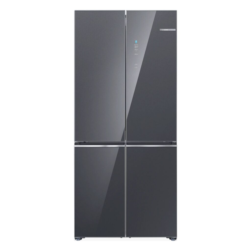Bosch 503 L Series 2 French Door Bottom Mount Refrigerator, Glass door (KCP88E292I, Metallic grey)