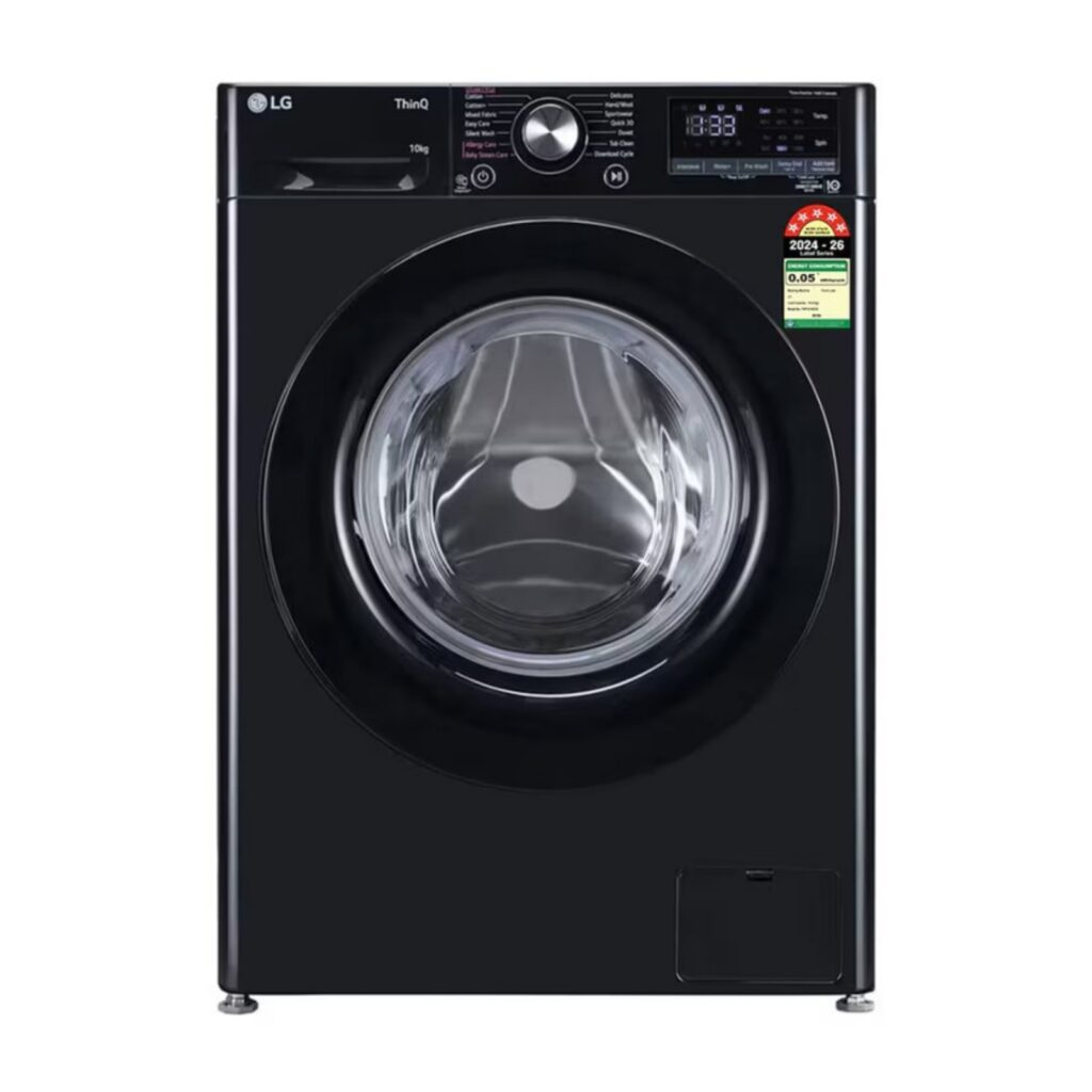 LG 12 Kg 5 Star Full Automatic Front Load Washing Machine (FX1412N3O, Onyx Black)